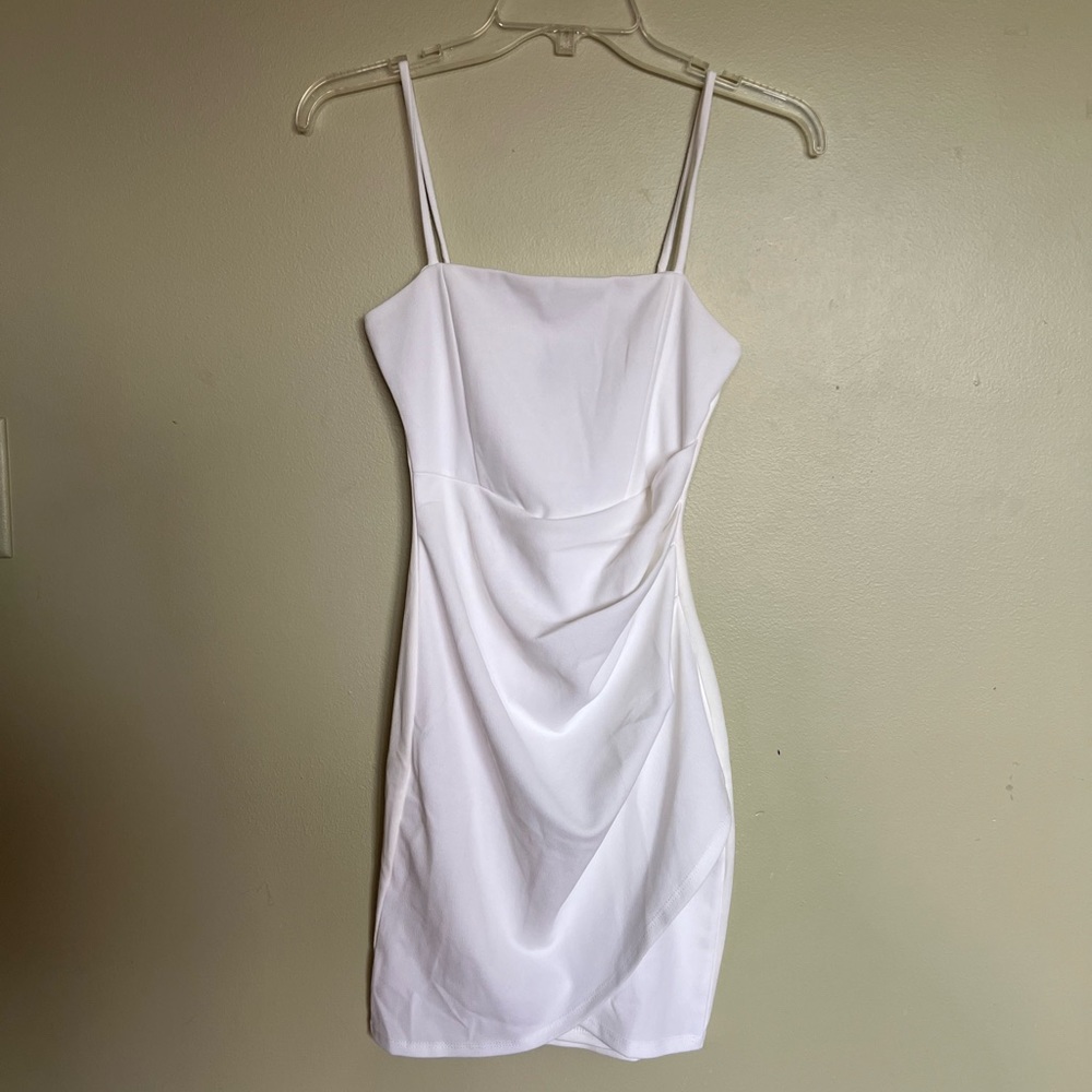 white windsor body con dress